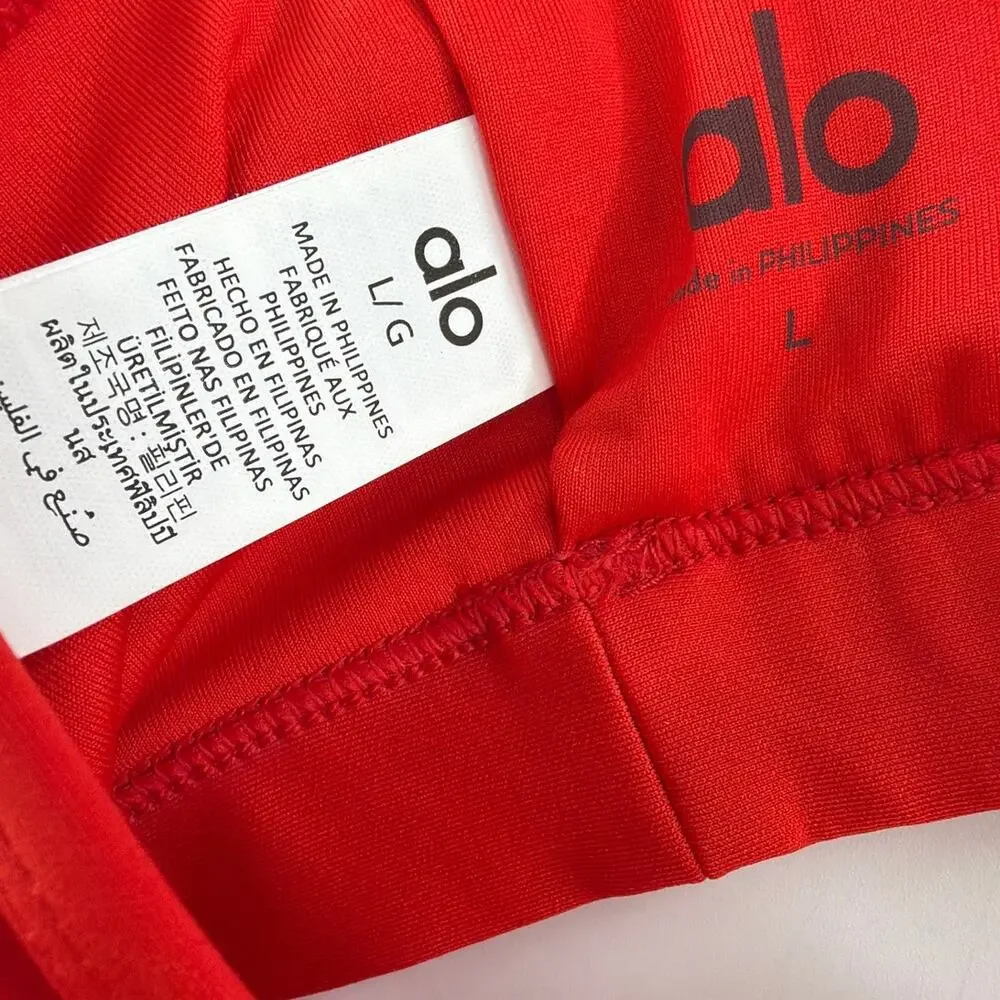 Alo Yoga Airlift Intrigue Bra Bright Red Size L